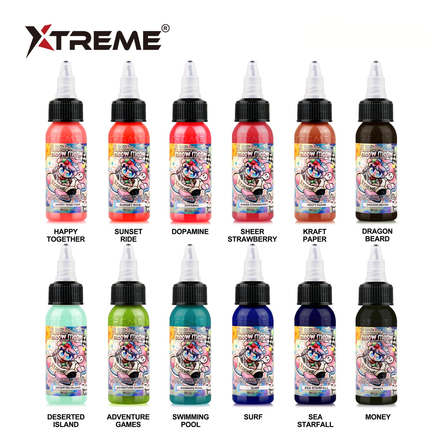 Meow Cartoon Color Set | Xtreme 잉크