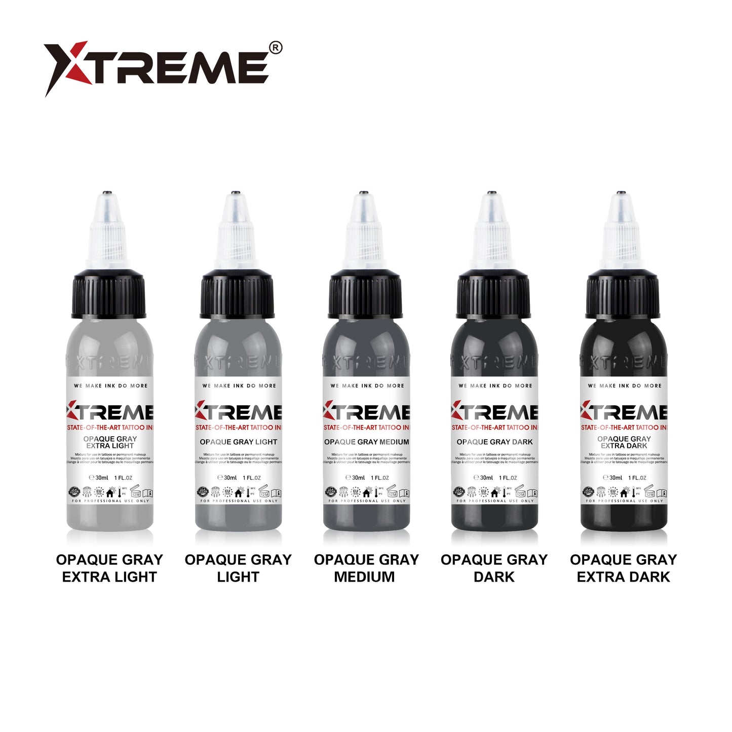 Opaque 그레이 Set | Xtreme Inks
