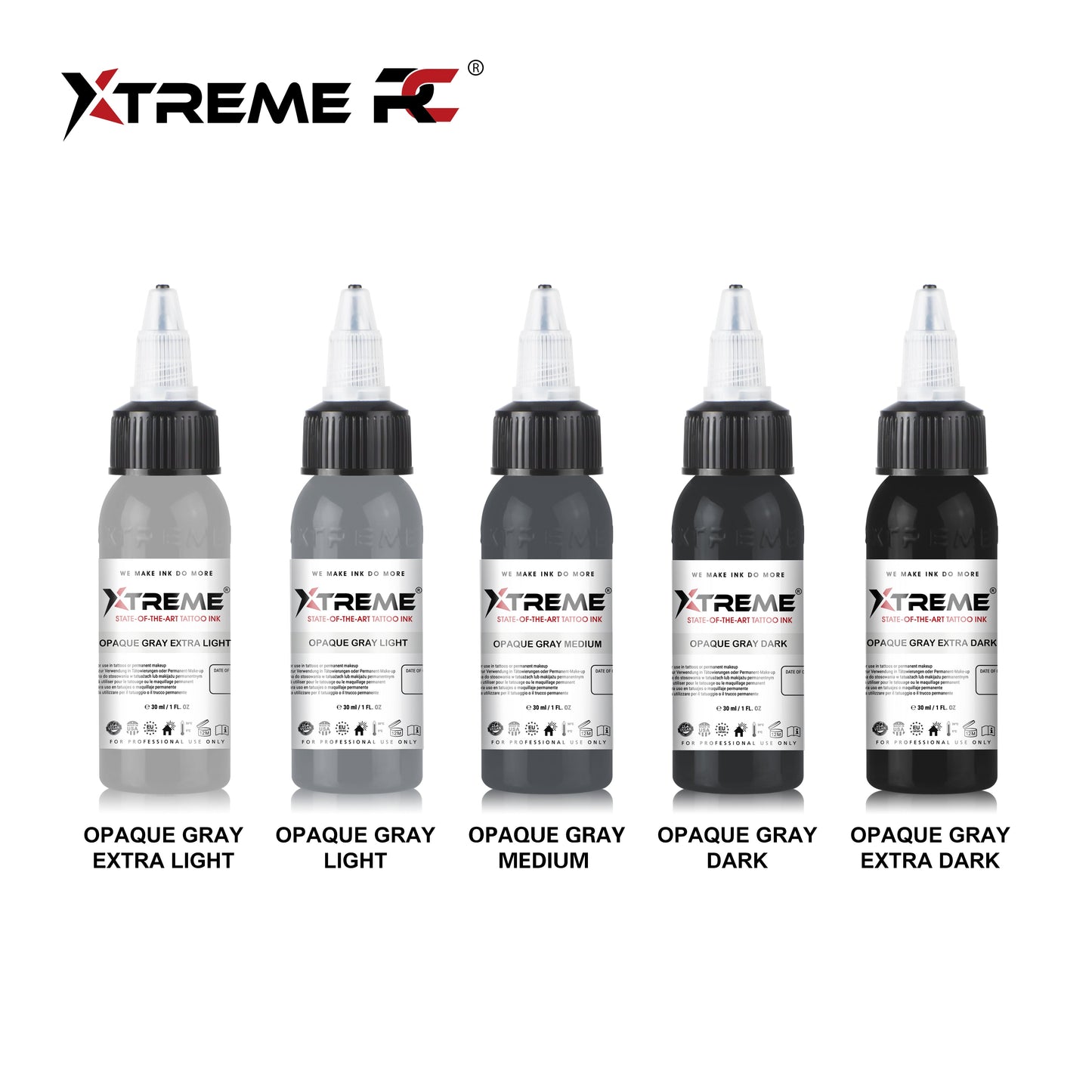 Opaque 그레이 Set | Xtreme Inks